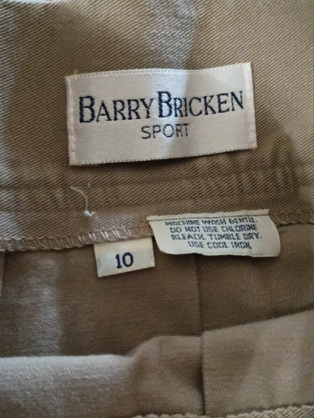 Vintage Barry Bricken Sport Heavy Twill High-Waist Khaki Maxi Skirt - Picture 3 of 4